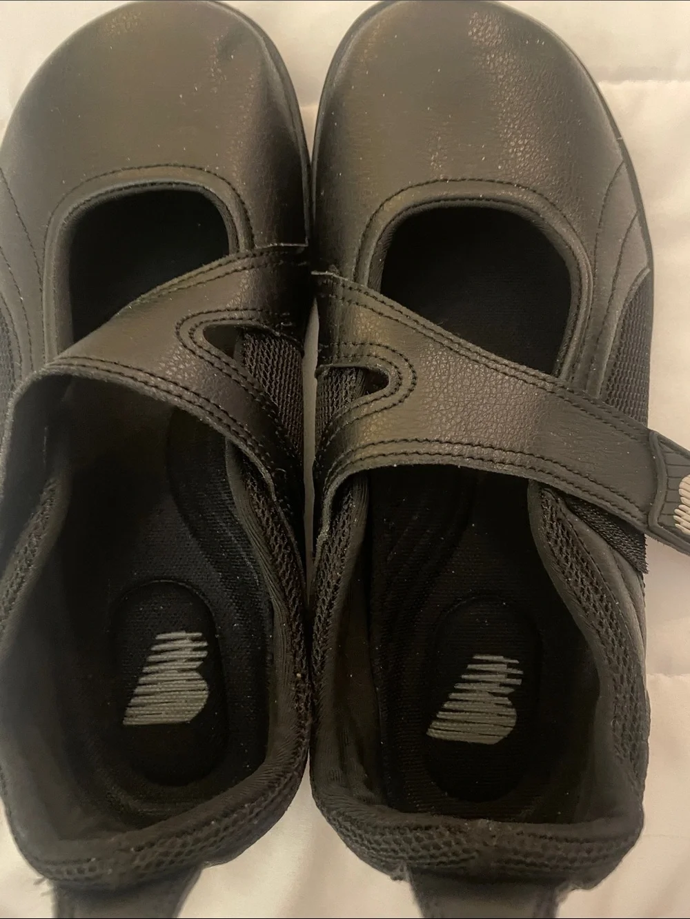 Womens Black Mary Jane Strap Shoes